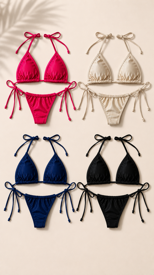 Bikini fruncido relieve
