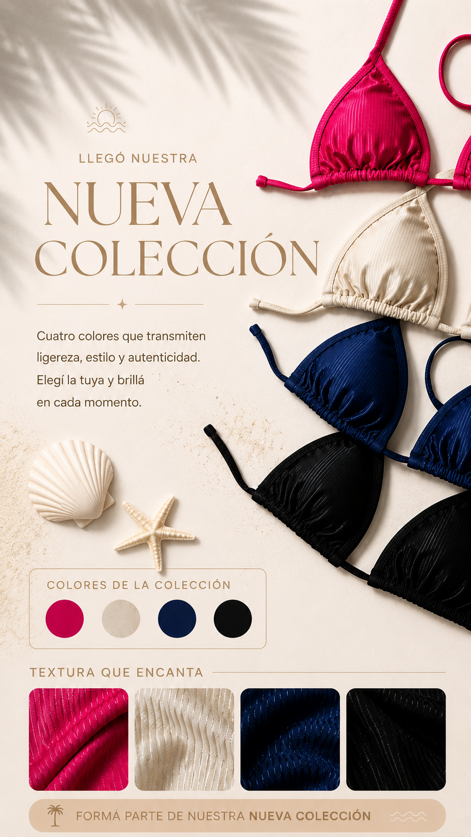 Bikini fruncido relieve